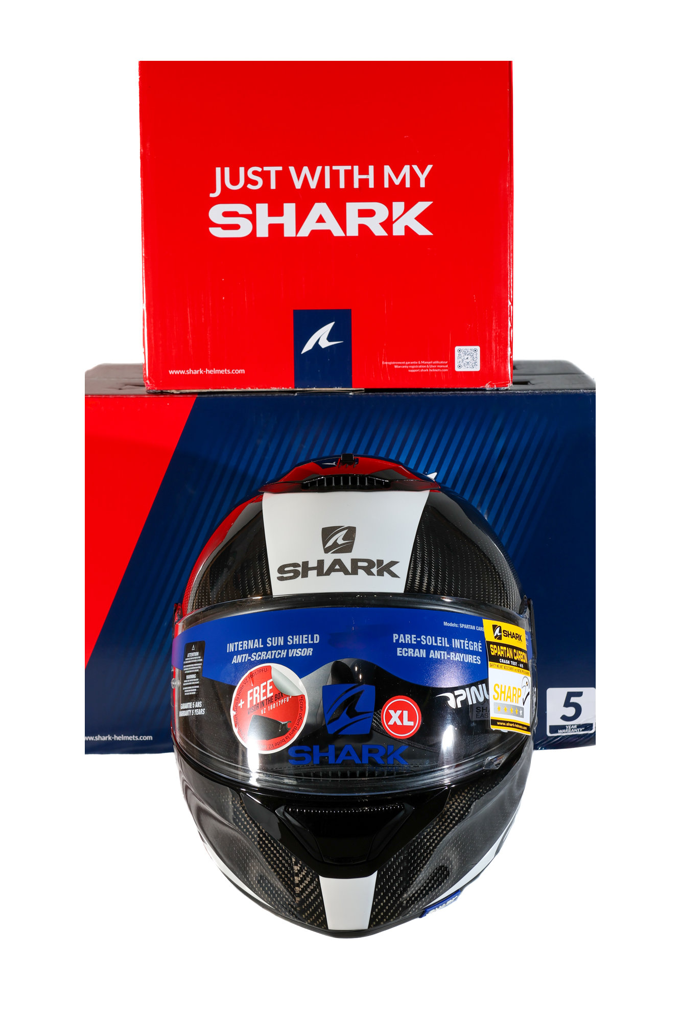 Shark Spartan Carbon Skin 1.2 túrasport-sisak